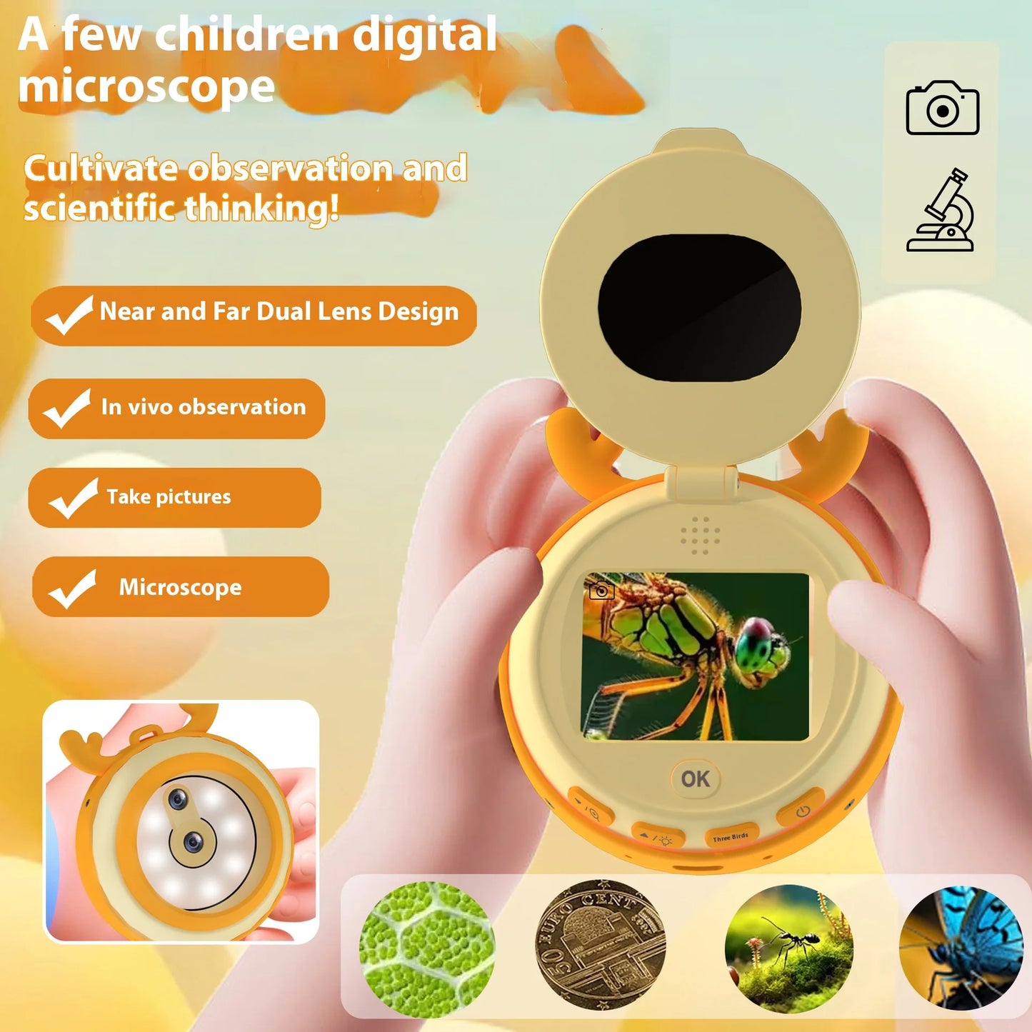 Children's Microscopes, Outdoor Children's Cameras, Hobbies, Magnifying Glasses Peaceful Pleasures Health and Wellness