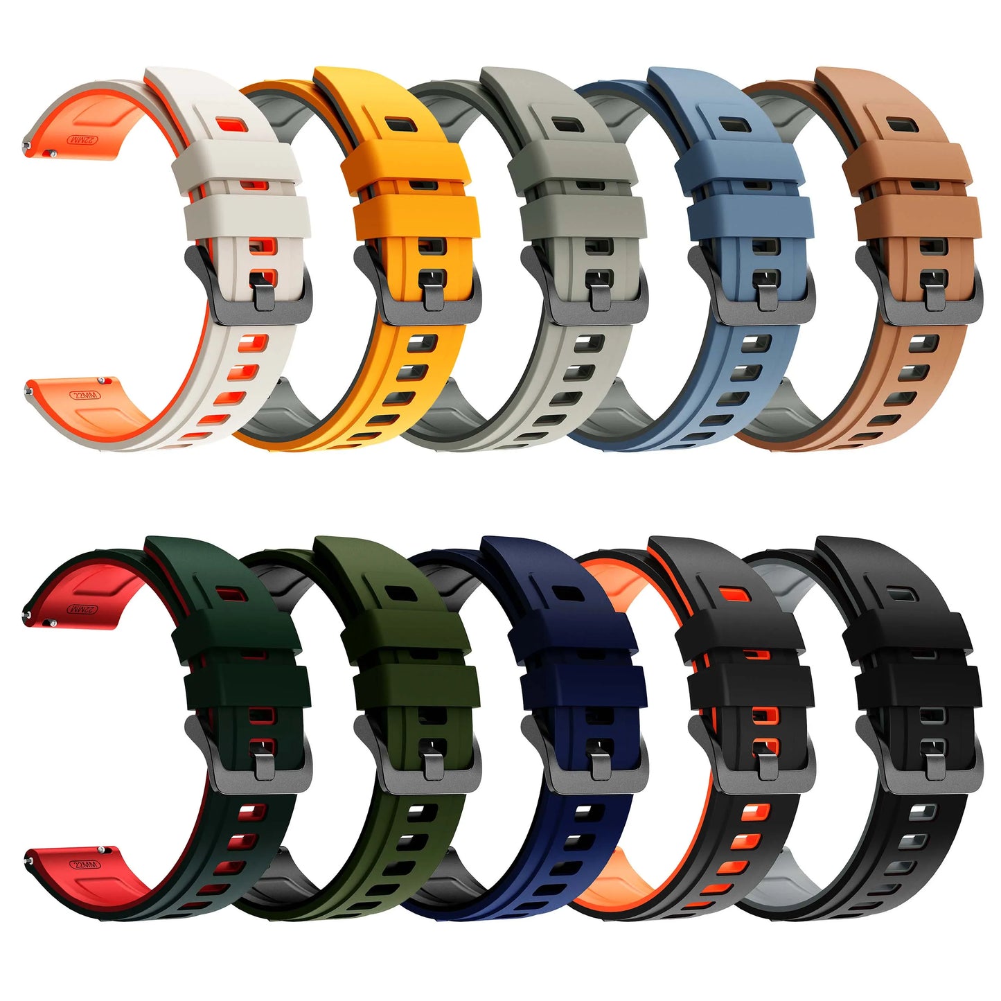 22mm Silicone Watch Band for Garmin Forerunner 955 945 965 Instinct