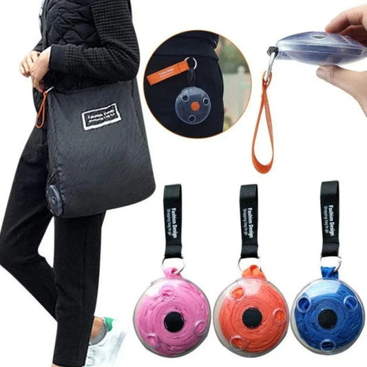 Foldable Reusable Shopping Bag – Compact Roll-Up Eco Tote Foldable Tote Bag Peaceful Pleasures Health and Wellness