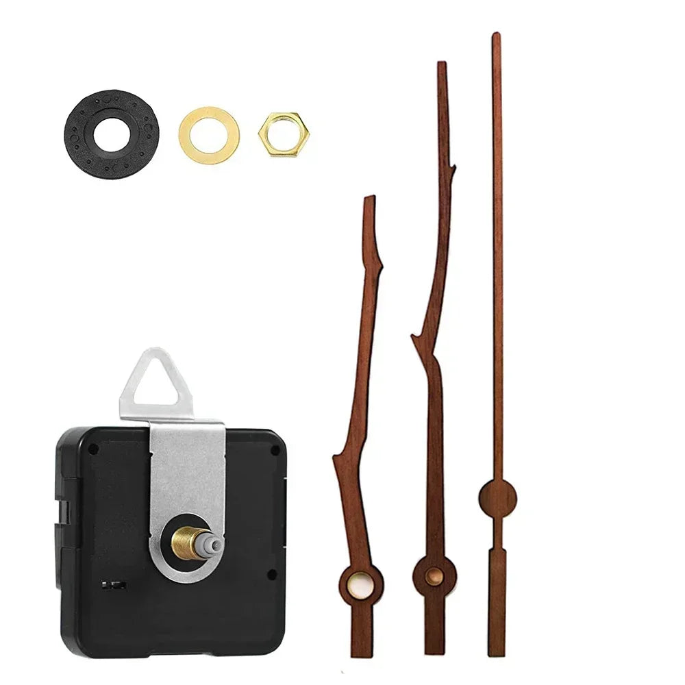 Black Walnut Traced Replacement Hands Atomic Quartz Silent Controlled Wall Clock Movement Mechanism DIY Set Accessories Peaceful Pleasures Health and Wellness B