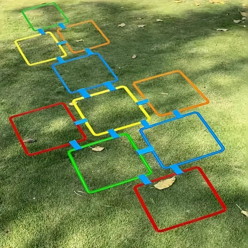 Kids Hopscotch Jump Ring Set – 10 Hoops & Connectors Outdoor