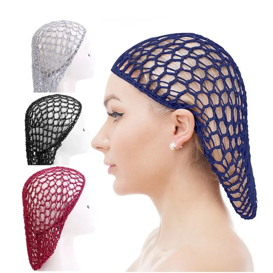 Women's Mesh Crochet Turban Beanie | Sleep Cap & Snood Hat Turban Sleep Cap Peaceful Pleasures Health and Wellness