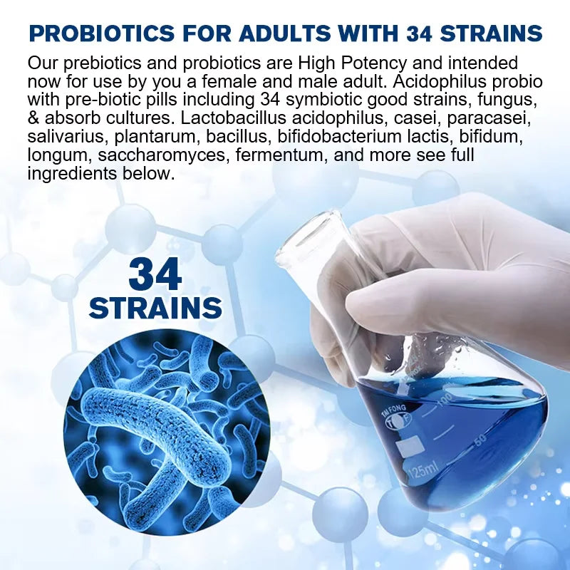 Probiotic Capsules – Digestive, Immune & Gut Health 120ct Peaceful Pleasures Health and Wellness