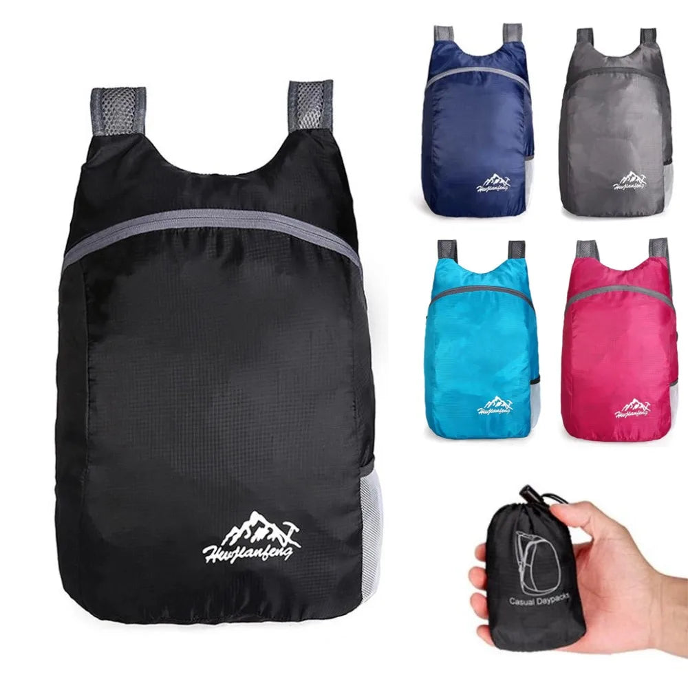 Lightweight Foldable Backpack Ultralight Outdoor Hiking Bag Portable Waterproof Sports Daypack Multi-color Travel Bag Unisex Peaceful Pleasures Health and Wellness