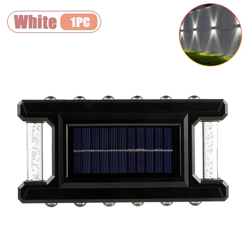 Solar Wall Wash Lights Outdoor IP65 Warm White LED – 1–5 Pack