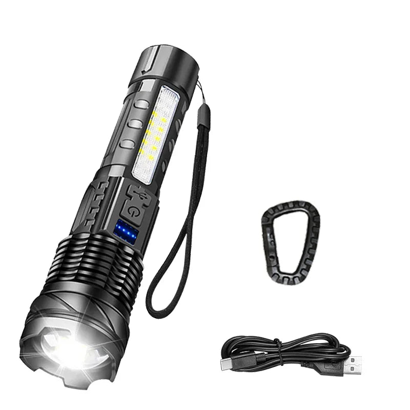 P50 LED Tactical Flashlight 2000LM | Zoom, Rechargeable USB-C