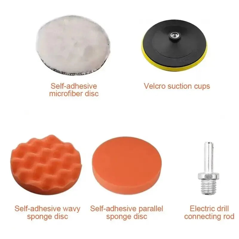 Polishing Sponge Plate Set Imitation Plush Waxing Angle Grinding Cleaning Sponge Wheel Car Beauty Set Electric Drill Polishing Peaceful Pleasures Health and Wellness