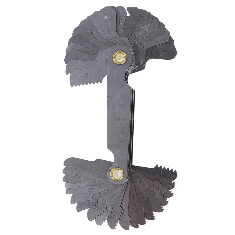 Thread Measuring Gage 60 Degree Metric Screw Thread Pitch Gauge For Measuring Thread And External Thread Tooth Pitch Peaceful Pleasures Health and Wellness Sliver