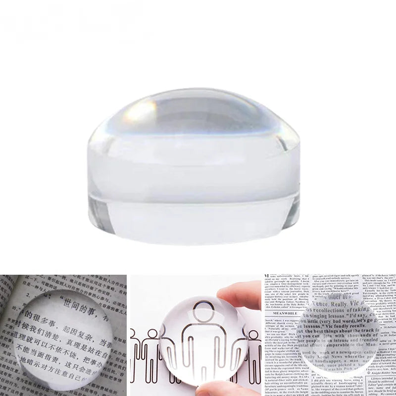 Acrylic Reading Mirror 65Mm High-Definition High Magnification Reading Paperweight Style Peaceful Pleasures Health and Wellness 65mm