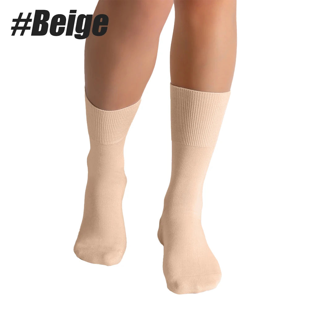 WEFITON Bamboo Diabetic Socks 3-Pair | Non-Binding Seamless Toe Diabetic Bamboo Socks Peaceful Pleasures Health and Wellness Beige-3Pairs XL