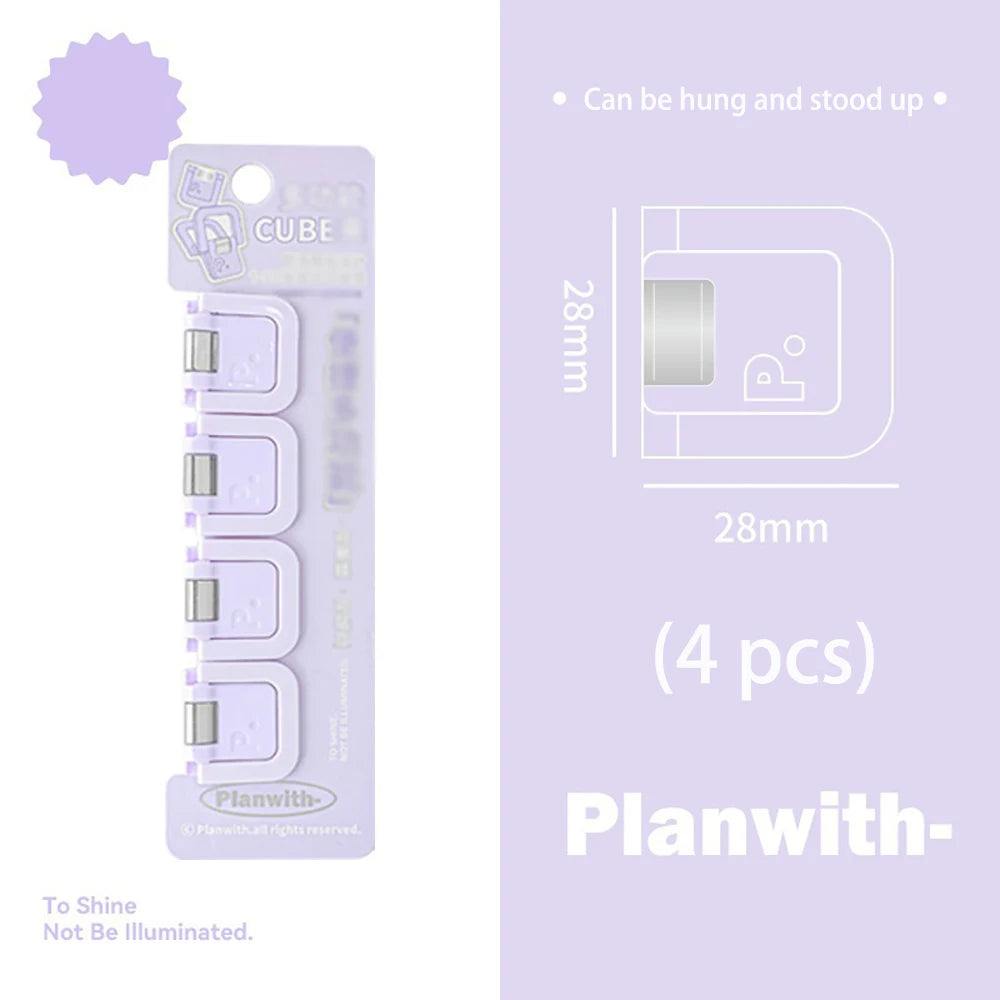 Cube Shaped Clip Multifunctional Mini Notes Receipts Student Papers