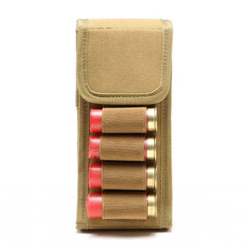 Cartridge Bag Tactical Hunting 16-Round Shotgun Storage Bag Molle Accessory Bag Molle Magazine Pouch Cartridge Holder Gun Peaceful Pleasures Health and Wellness yellow color