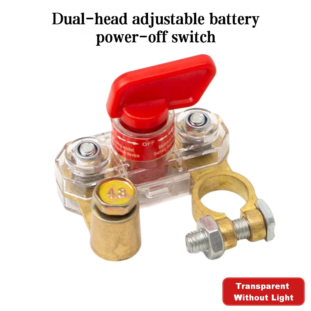 Car Battery Off Switch 12V/24V Disconnect Manual Circuit Breaker Car Power-Off Switch With Indicator Light Automatic Breaker ﻿ Peaceful Pleasures Health and Wellness B - Without Light