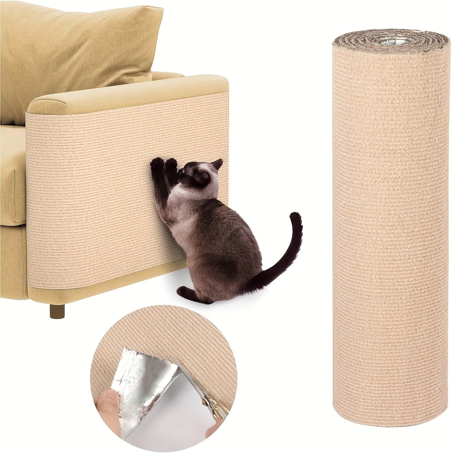 Self-Adhesive Cat Scratch Protector Pad 40cm×1m | 6 Colors