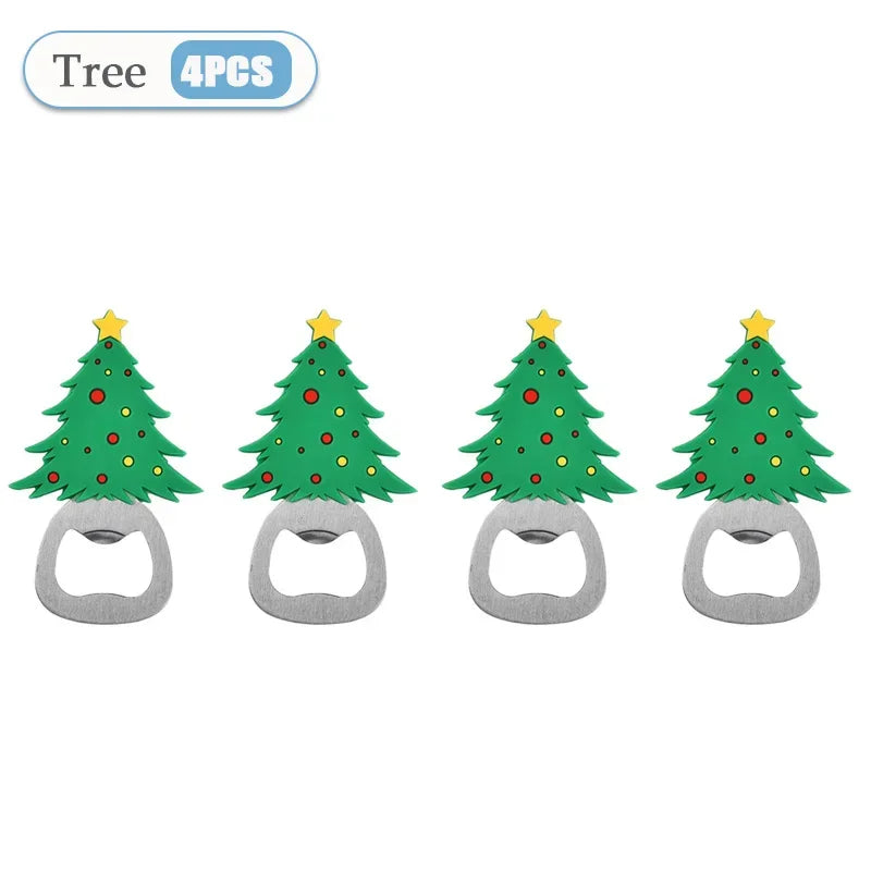 Christmas Magnetic Bottle Opener | Santa Silicone Fridge Magnet