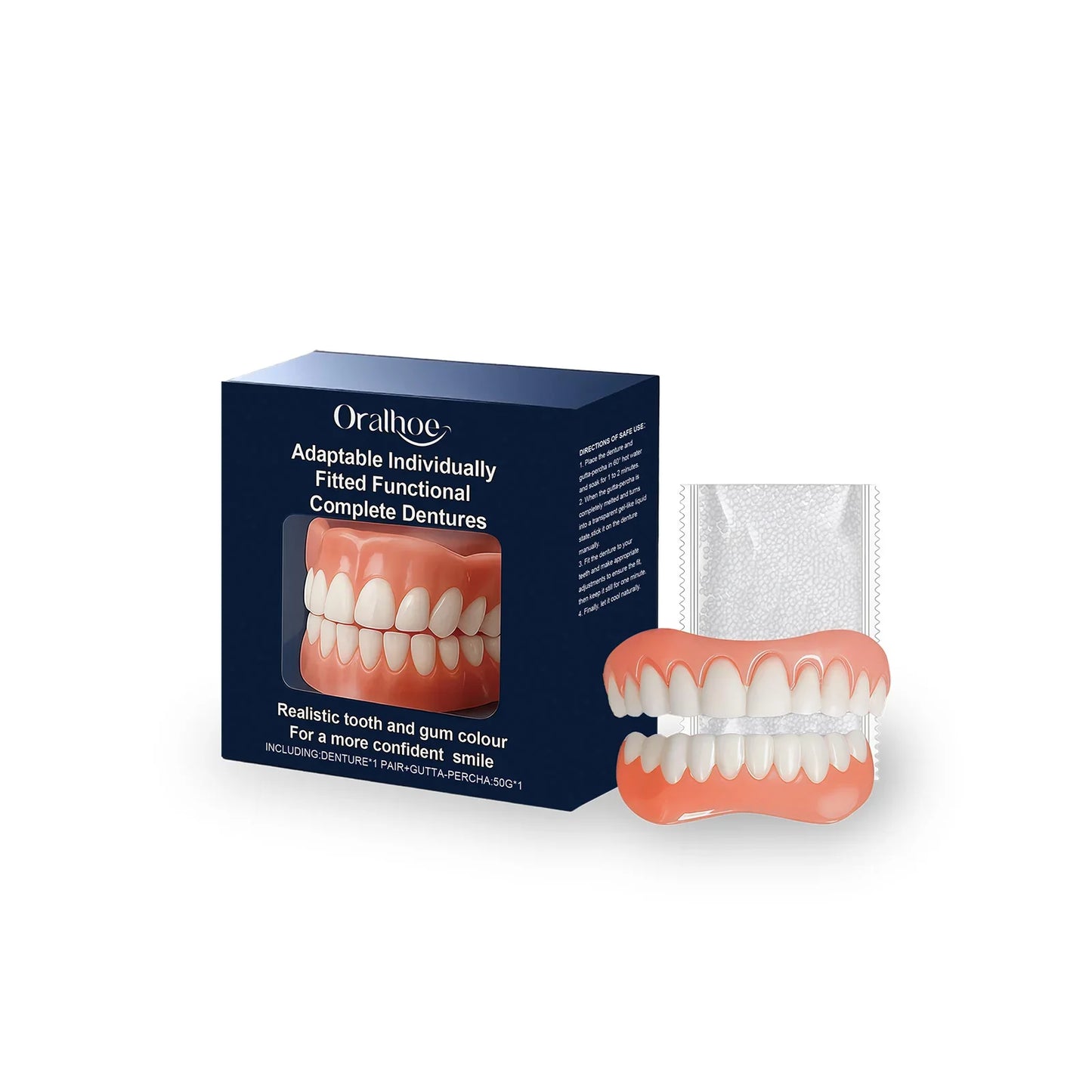 Temporary Silicone Denture Kit – Fake Teeth Whitening Cover