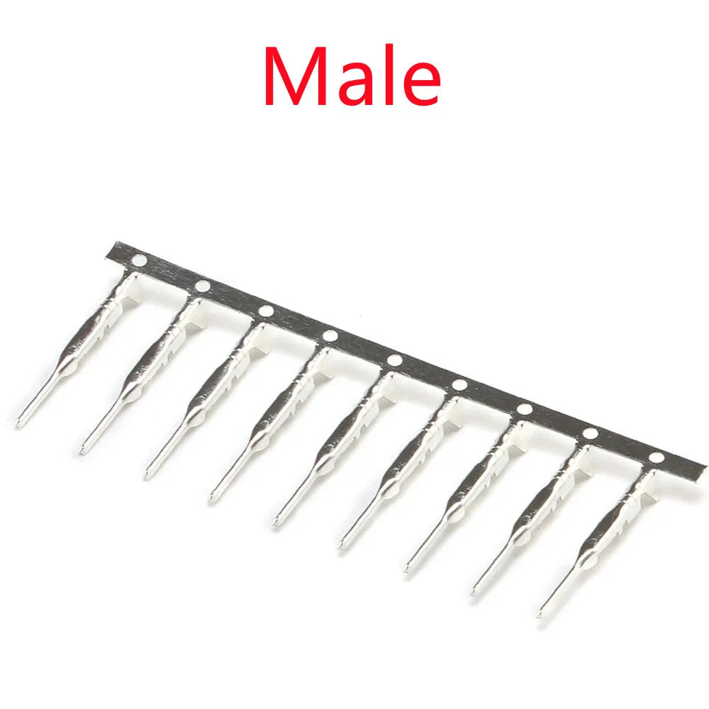 100PCS Dupont 2.54mm Jumper Wire Cable Pin Connector Terminal Female Male Pin Connector for Housing Jumper Peaceful Pleasures Health and Wellness Male-100PCS