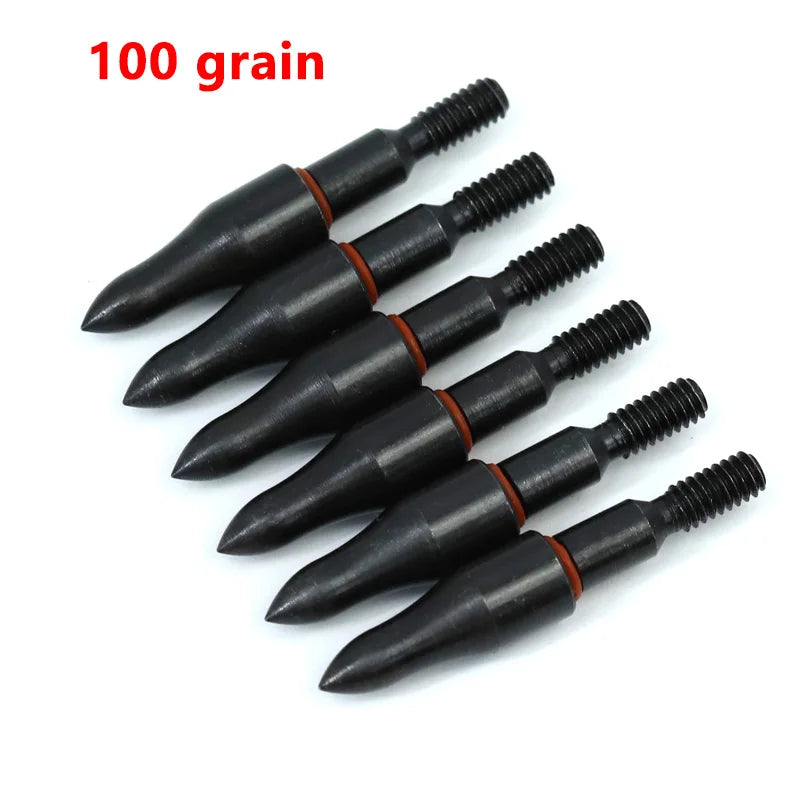 100 Grain Target Arrow Head Tips Archery Point Recurve Compound Bow