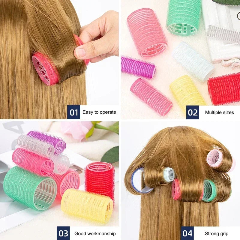 Hair Rollers Self Grip Hook Hair Curlers Heatless Roller Salon Dressing Curlers Jumbo Size Sticky Hair Styling Tools Peaceful Pleasures Health and Wellness