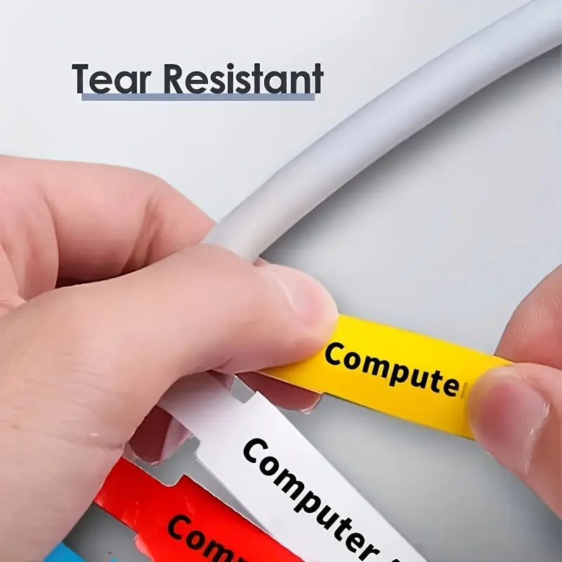 Self-adhesive Cable Labels Colorful Waterproof Wire Marking Ties