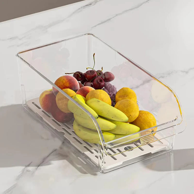 Clear Refrigerator Organizer Bins – Plastic Storage Containers for Fridge