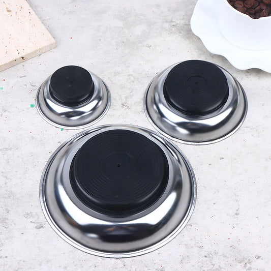 3/4/6 Inch Magnetic Tool Bowl Stainless Steel Magnetic Tray Circular Magnetic Parts Bowl Screws Sockets Storage Tray Peaceful Pleasures Health and Wellness