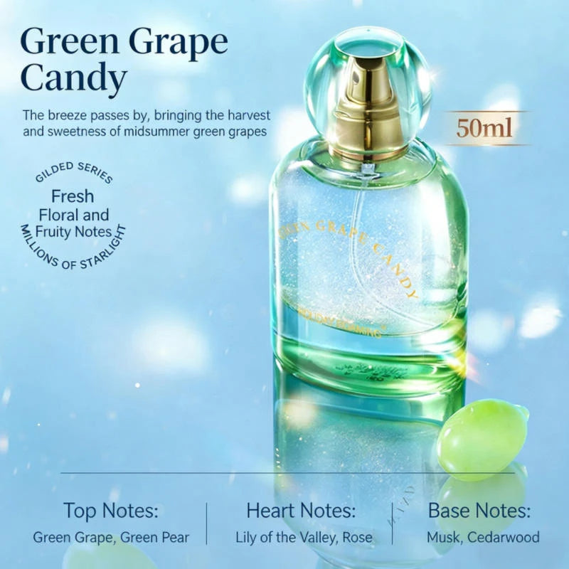 Russia Popular Women Eau De Parfum 50ml Orange Grape Cherry Scents Long-lasting Light Fragrance Women Natural Fruity Perfume Peaceful Pleasures Health and Wellness