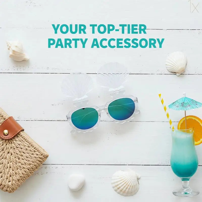 Shell Sunglasses – Hawaii Beach Party UV400 Photo Props
