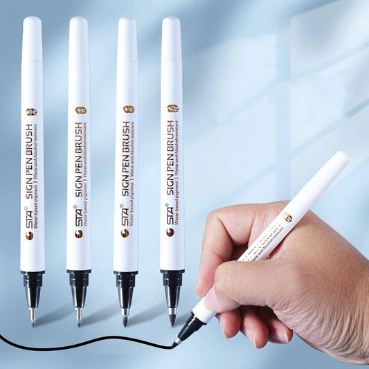 Bview Art Calligraphy Soft Tip Pens 4 Hand Letter Marker Beginner Peaceful Pleasures Health and Wellness