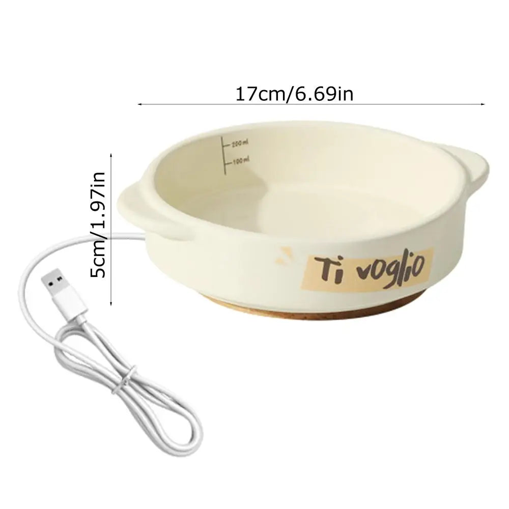 Heated Water Bowl for Dog Ceramics Pet Heating Bowl Constant Temperature Automatic Waterer for Dogs Cats Rabbits Birds Chickens Peaceful Pleasures Health and Wellness S Brazil