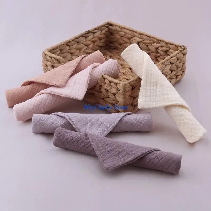 5-Pack Soft Gauze Cotton Baby Washcloths – Absorbent Bath Towels