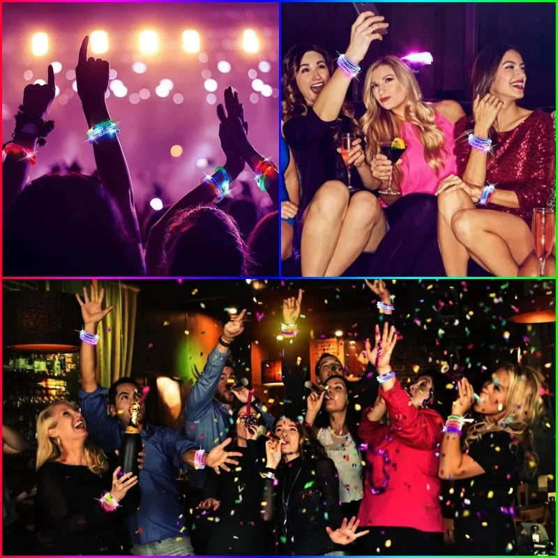 LED Glow Bracelets for Party & Halloween – 1-100 PCS
