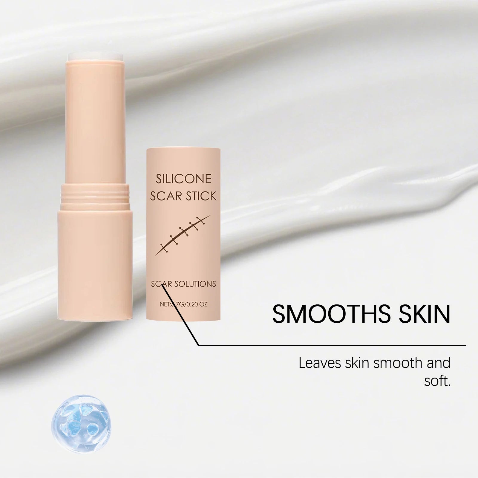 Silicone Scar Stick for Face and Body Lightening Scars Reduce Redness Smoothing Moisturizing Skin Improve Dryness Skin Care 5.7g Peaceful Pleasures Health and Wellness