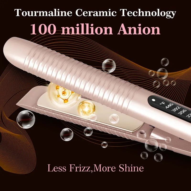 Factory High Temperature 2 In1 Multifunction Lcd Screen Splint Electric Ceramic Infrared Negative Ion Smooth Hair Straightener Peaceful Pleasures Health and Wellness