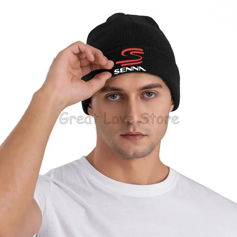 Ayrton Senna Print Beanie | Unisex Warm Winter Skull Cap