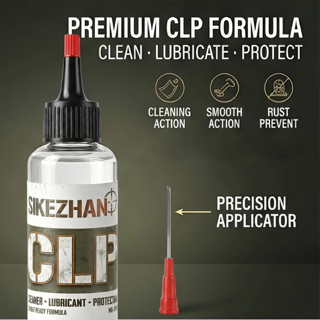 Tactical Gun Bore Guide & CLP Oil Kit. Universal .17 .22 .30 Cal Rifle Cleaning Maintenance. AR15 Hunting Bore Protector Set Peaceful Pleasures Health and Wellness