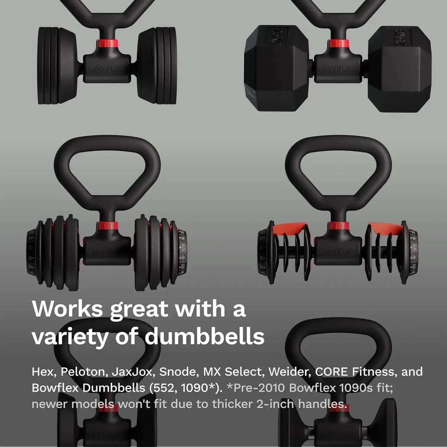 Adjustable Dumbbell to Barbell & Kettlebell Converter - Up to 200 lb for Home Fitness Peaceful Pleasures Health and Wellness