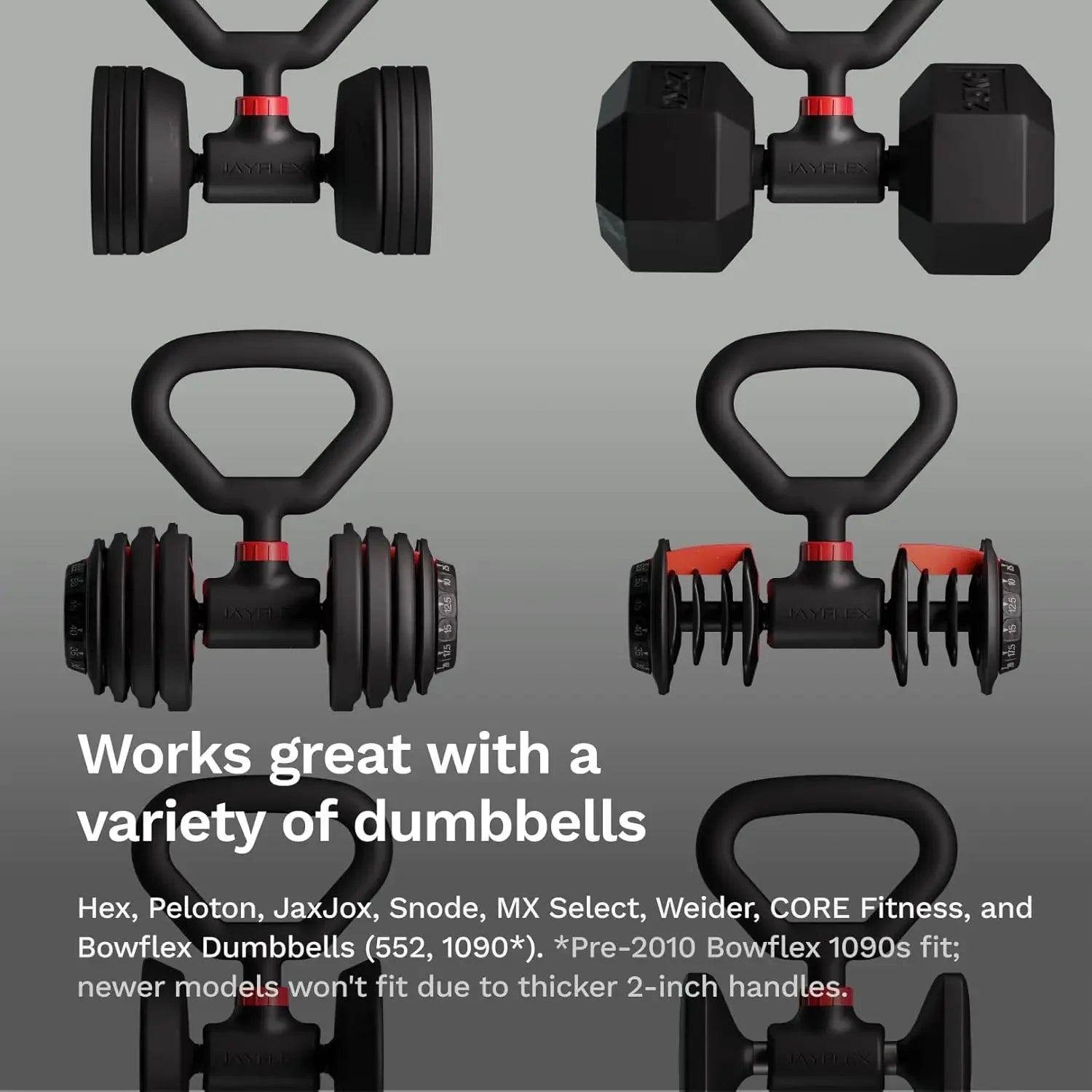 Adjustable Dumbbell to Barbell & Kettlebell Converter - Up to 200 lb for Home Fitness Peaceful Pleasures Health and Wellness