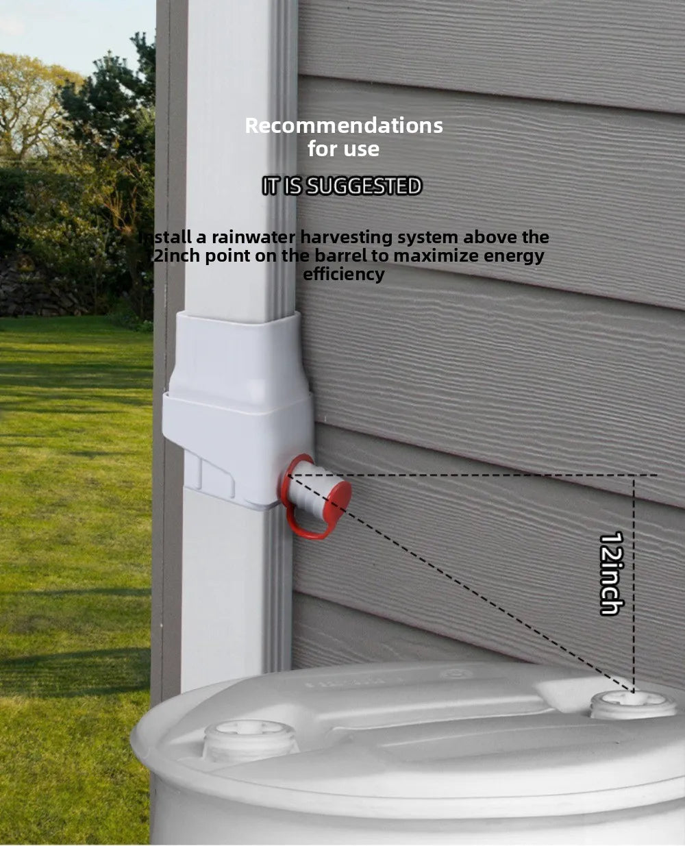 Downspout Diverter Kit – Rain Barrel Rainwater Collection System