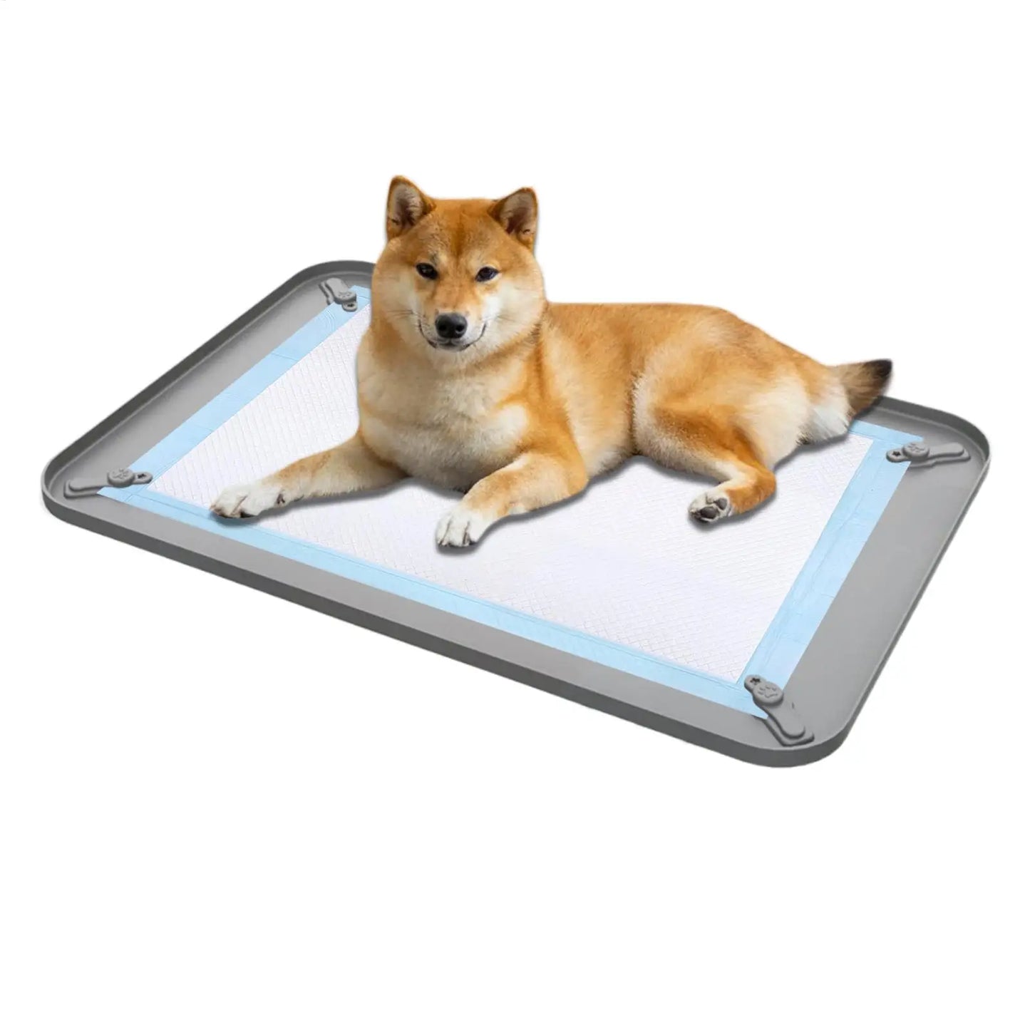 Silicone Dog Pee Pad Holder – Leak-Proof Raised Edge Tray
