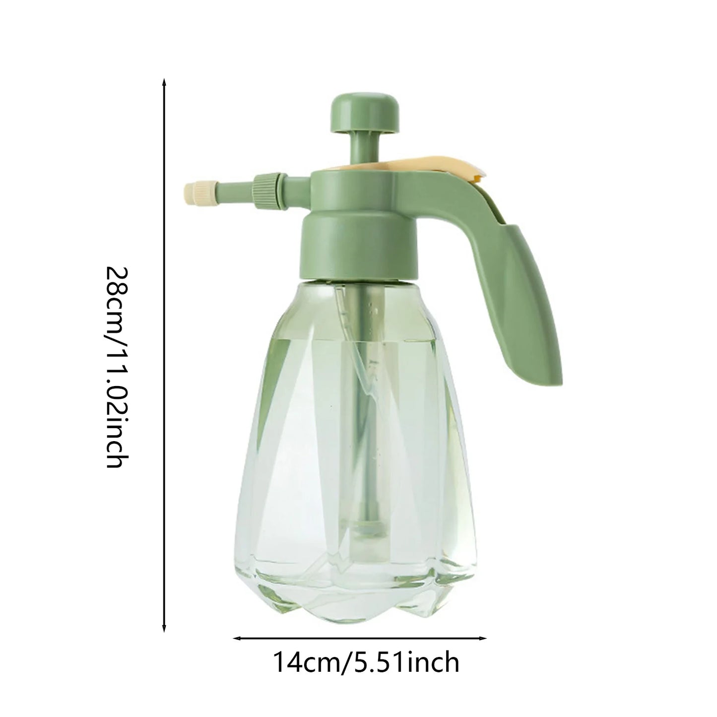 Flower Sprayer Pressure Water Can 1.5L Large Capacity Clear Water Bottle Plastic Sprayer for Indoor & Outdoor Plant Flower Peaceful Pleasures Health and Wellness