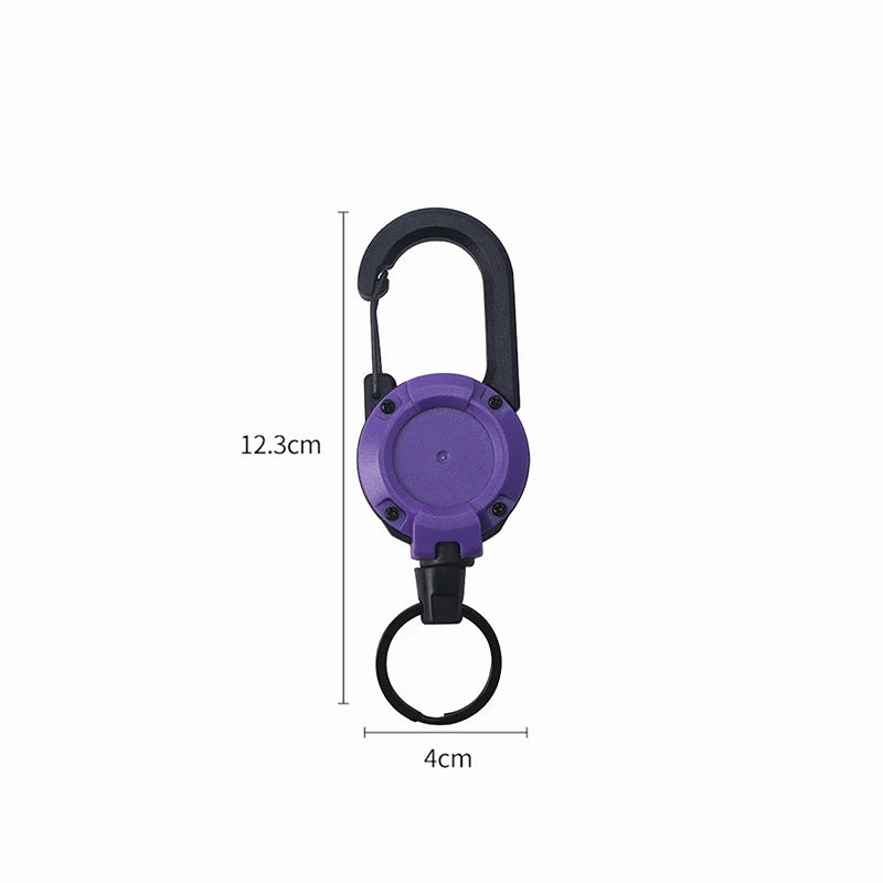 Retractable Tactical Keychain Clip | Anti-Loss Wire Rope