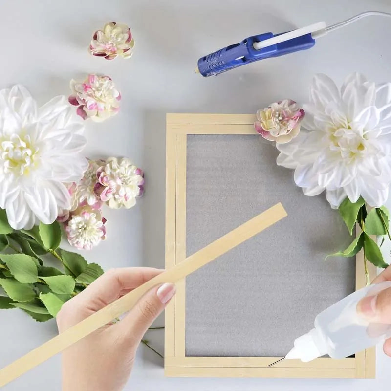10-Pack Wide Flat Wooden Craft Sticks for DIY & Paint Projects