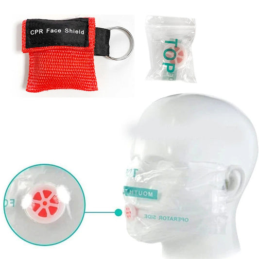 Portable CPR Emergency Mask | One-Way Valve Rescue Mask CPR Emergency Mask Peaceful Pleasures Health and Wellness