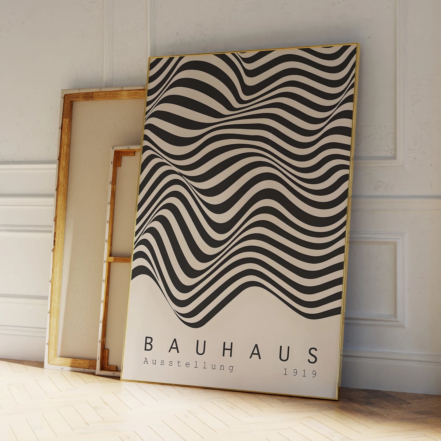 Modern Bauhaus Black And White Wall Art Prints Canvas Painting Aluminum Frame Poster Picture For Living Room Home Decor Peaceful Pleasures Health and Wellness