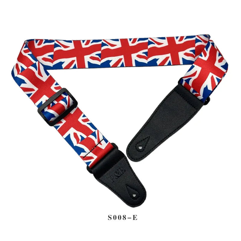 PP Guitar Strap Electric Wood Heat Transfer Musical Instrument Printed