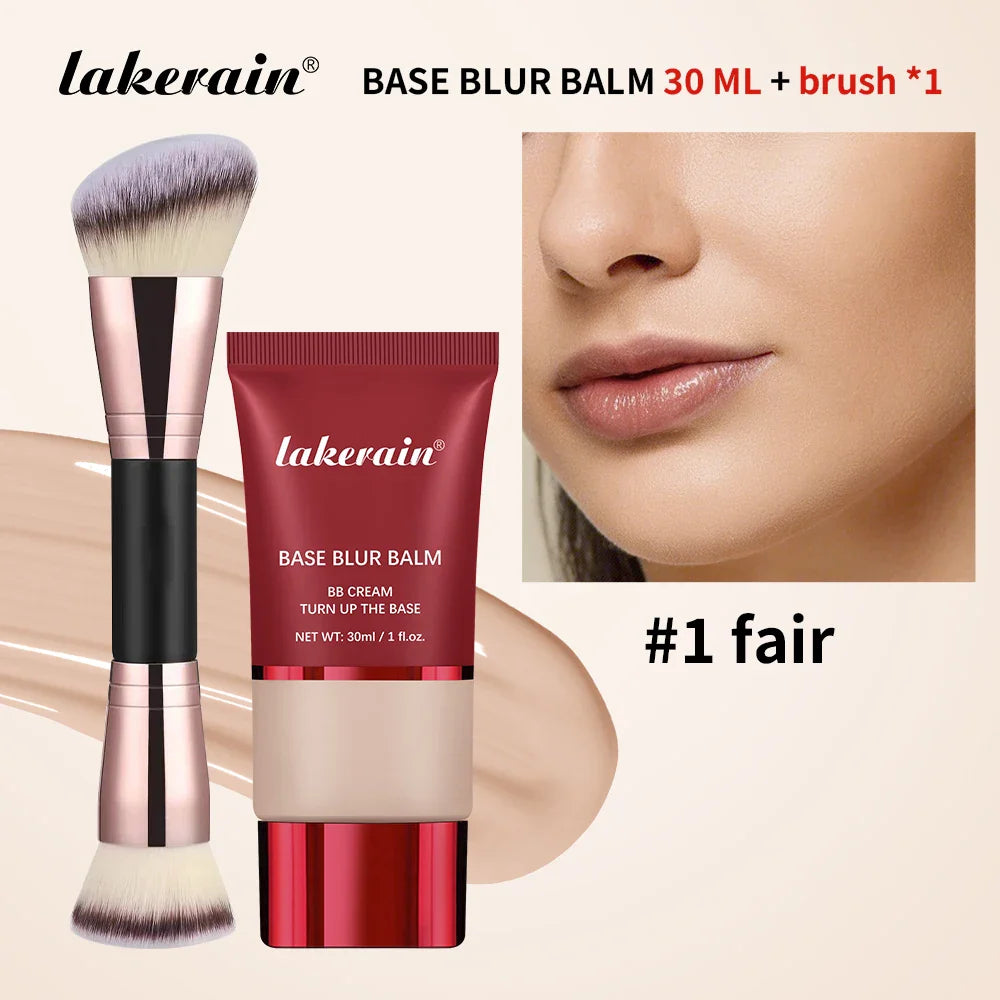 Liquid Foundation & Dual-Brush Combo | 24H Matte Oil Control