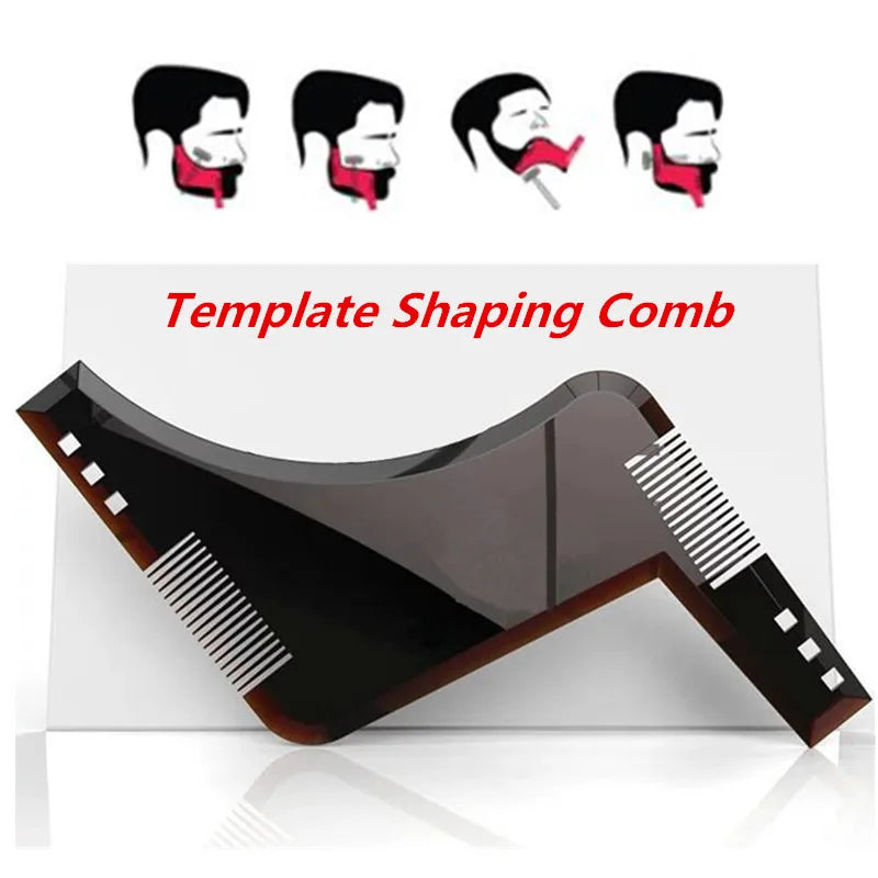 Men's Beard Shaping Template Ruler & Styling Comb Tool