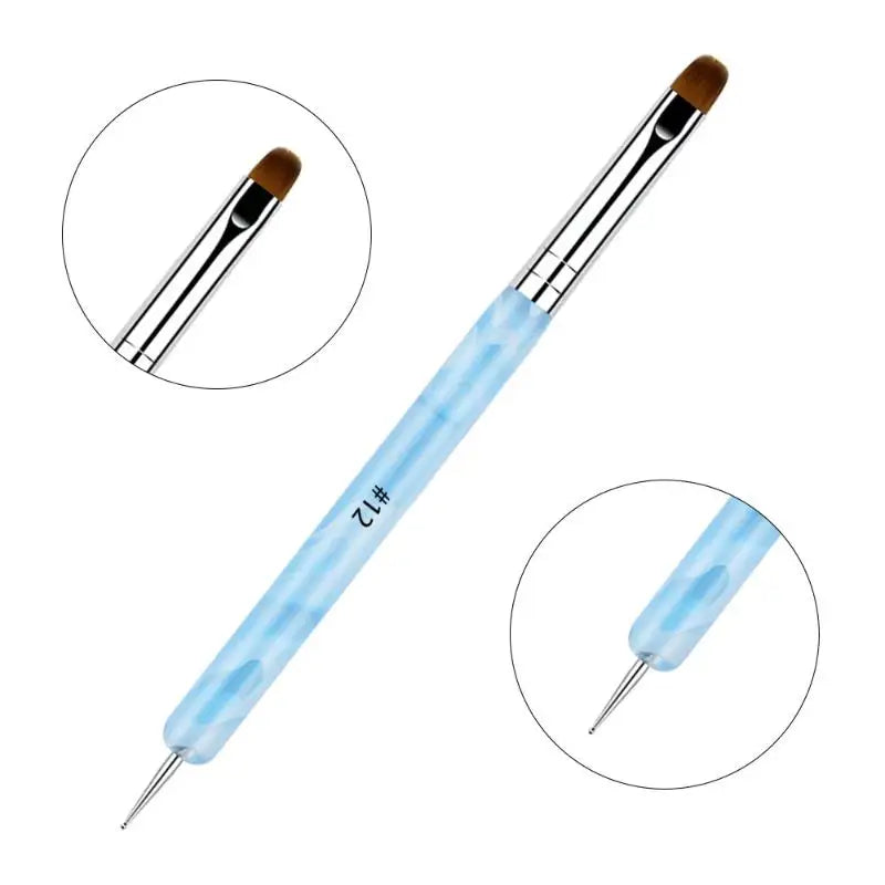 Dual-End Nail Art Brush & Dotting Pen Set – 4 Pcs Acrylic