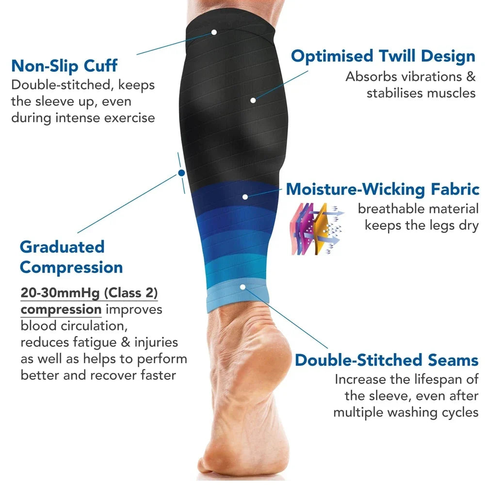 20-30mmHg Calf Compression Sleeves for Running – Men & Women